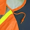 Pioneer Safety Rain Suit, Hi-Vis Orange, S, Polyester, PVC, 0.18 mm Thick, Folds and zips into collar, Orange V1080150U-S - alternate 4